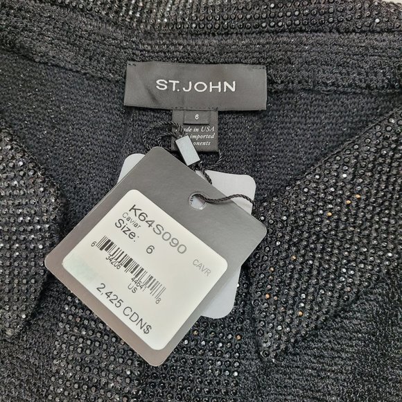St. John Black Sequin Sweater - Picture 9 of 9